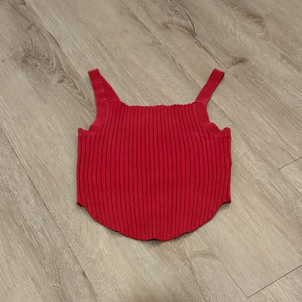 BDG Scarlet Ribbed Knit Top